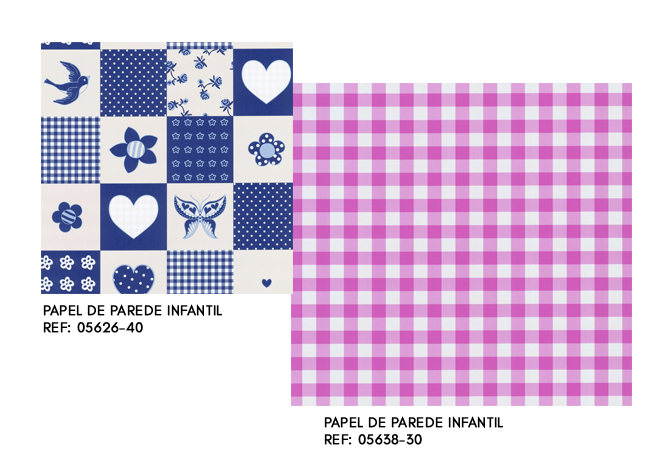 Papel de Parede Infantil Azul e Rosa